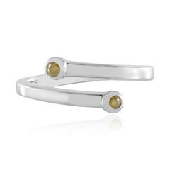 Anello in argento con Diamante Giallo I3