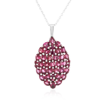 Collana in argento con Rodolite