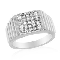 Anello da uomo in argento con Zircone