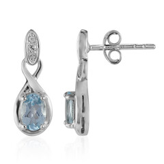 Orecchini in argento con Topazio Blu Cielo