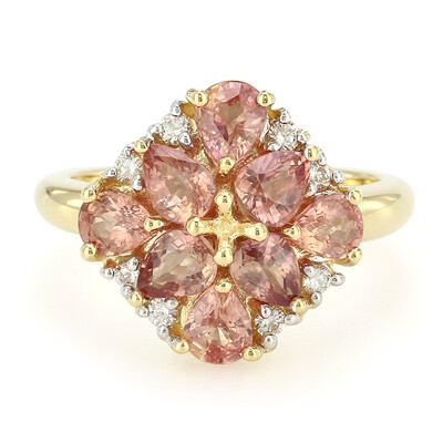Anello in oro con Zaffiro Padparadscha (non riscaldato) (AMAYANI)