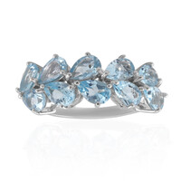 Anello in argento con Topazio Blu Cielo