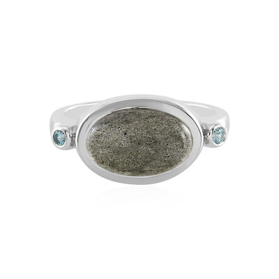 Anello in argento con Labradorite Blu Maniry (KM by Juwelo)