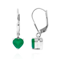 Orecchini in argento con Onice Verde