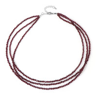 Collana in argento con Granato Mozambico