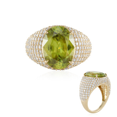 Anello in oro con Sfene Zimbabwe (AMAYANI)