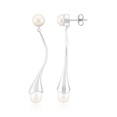Orecchini in argento con Perla d'Acqua Dolce Bianca (Michelle Albala)