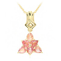 Collana in oro con Zaffiro Padparadscha (non riscaldato) (AMAYANI)
