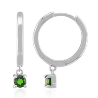 Orecchini in argento con Diopside Russo