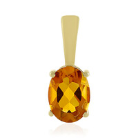 Ciondolo in oro con Citrino Brandy