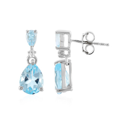 Orecchini in argento con Topazio Blu Cielo