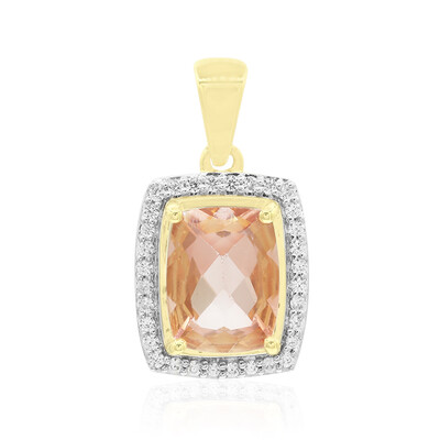 Ciondolo in oro con Fluorite Rossa (Tenner Diniz)