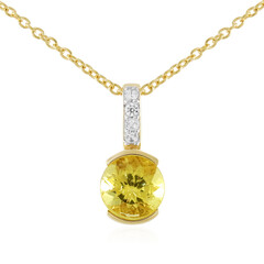Collana in argento con Apatite Dorata