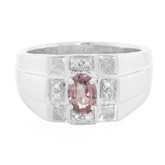 Anello da uomo in argento con Zaffiro Ceylon Porpora (non riscaldato)