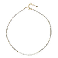 Collana in argento con Pietra di Luna Arcobaleno