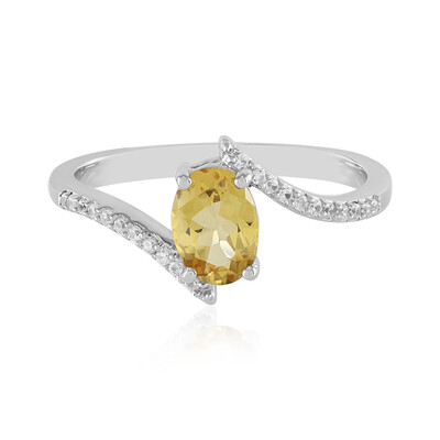 Anello in argento con Berillo Giallo