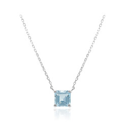 Collana in argento con Topazio Blu Svizzero