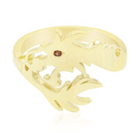 Anello in argento con Granato Mozambico