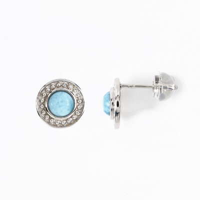 Orecchini in argento con Larimar