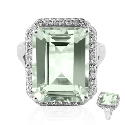 Anello in argento con Ametista Verde
