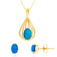 Parure in argento con Opale Blu Neon