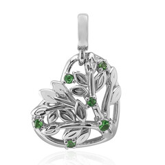 Charm in argento con Tsavorite