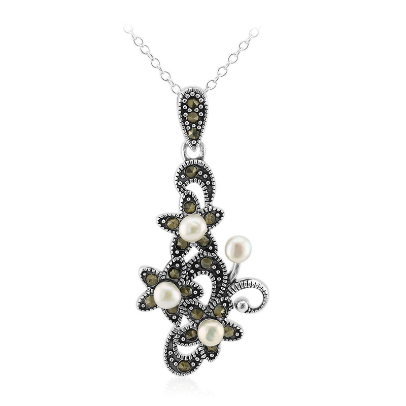 Collana Pandora con Perla d'Acqua Dolce Coltivata e Pavè