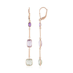 Orecchini in argento con Ametista Rose de France (KM by Juwelo)