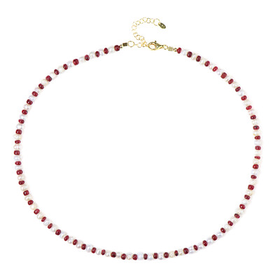 Collana in argento con Corindone color rubino