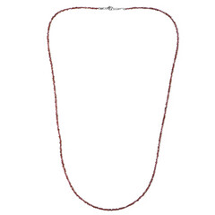 Collana in argento con moschettone con Granato d’India