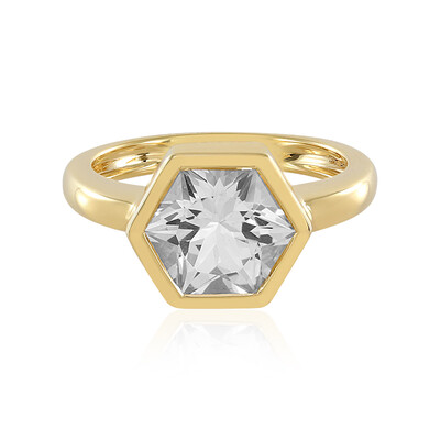 Anello in argento con Topazio Bianco