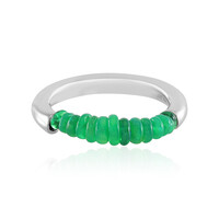 Anello in argento con Opale Verde dell'Etiopia