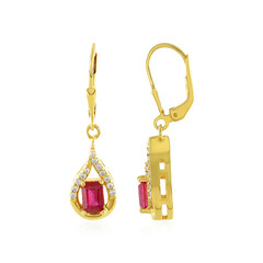 Orecchini in argento con Rubino Bemainty