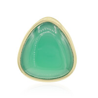 Ciondolo in argento con Calcedonio Verde