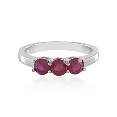 Anello in argento con Rubino del Madagascar