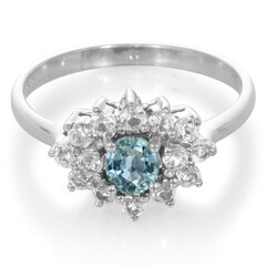 Anello in argento con Zaffiro Verde
