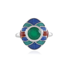 Anello in argento con Onice Verde (Adela Silber)