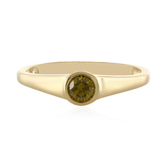 Anello in oro con Diamante Giallo I3