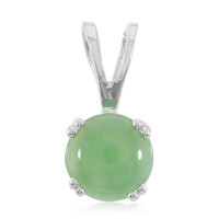 Ciondolo in argento con Crisoprasio Imperiale