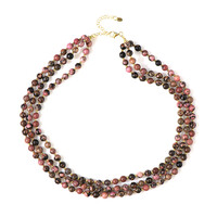 Collana in argento con Rodonite
