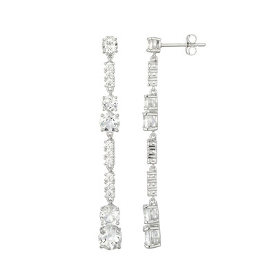 Orecchini in argento con Topazio Bianco (Adela Silber)
