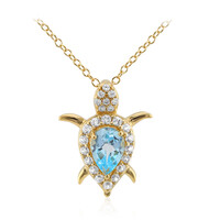 Collana in argento con Topazio Blu Cielo