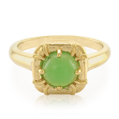 Anello in argento con Crisoprasio Imperiale