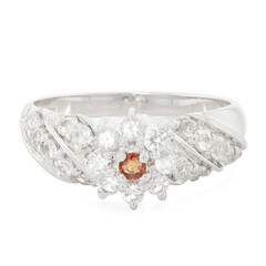 Anello in argento con Zaffiro Arancione
