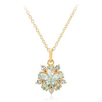 Collana in argento con Topazio Blu Cielo