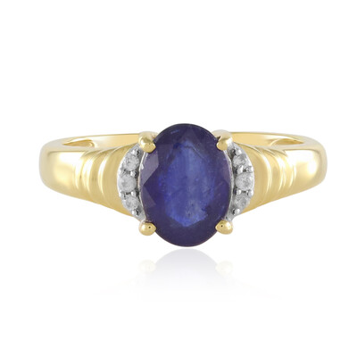 Anello in argento con Zaffiro Blu del Madagascar