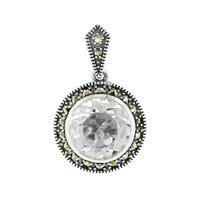 Ciondolo in argento con Topazio Bianco