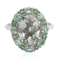 Anello in argento con Ametista Verde