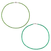 Collana in argento con Onice Verde