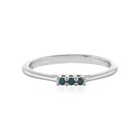 Anello in argento con Diamante Blu I3